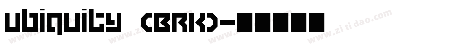 Ubiquity (BRK)字体转换